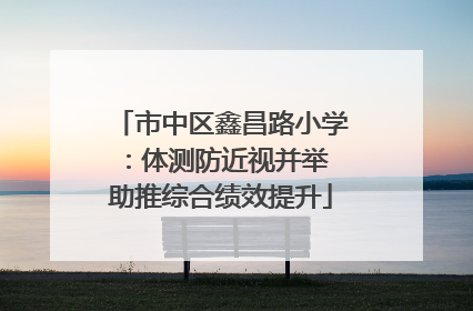 市中区鑫昌路小学：体测防近视并举 助推综合绩效提升